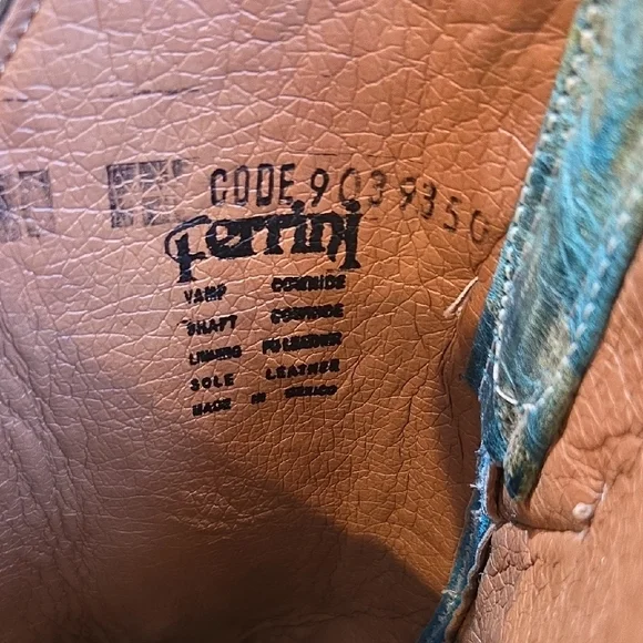 Ferrini Cowhide Exotic Leather Black Boots - Picture 11 of 11